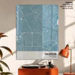 Strip below poster sky blue map of Caloocan