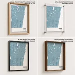 Strip below poster sky blue map of Chennai