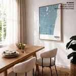 Strip below poster sky blue map of Chennai