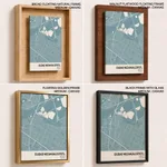 Strip below poster sky blue map of Ciudad Nezahualcoyotl