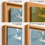 Strip below poster sky blue map of Ciudad Nezahualcoyotl