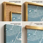 Strip below poster sky blue map of Ciudad Nezahualcoyotl