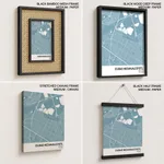 Strip below poster sky blue map of Ciudad Nezahualcoyotl
