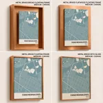 Strip below poster sky blue map of Ciudad Nezahualcoyotl