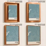 Strip below poster sky blue map of Contagem