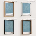 Strip below poster sky blue map of Gwalior