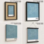 Strip below poster sky blue map of Gwalior