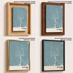 Strip below poster sky blue map of Ho Chi Minh