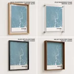 Strip below poster sky blue map of Ho Chi Minh