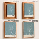 Strip below poster sky blue map of Ho Chi Minh