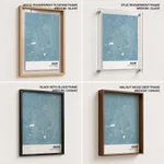 Strip below poster sky blue map of Indore