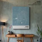Strip below poster sky blue map of Indore