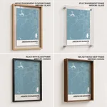 Strip below poster sky blue map of Jaboatao Dos Guararapes