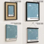 Strip below poster sky blue map of Jaboatao Dos Guararapes