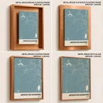 Strip below poster sky blue map of Jaboatao Dos Guararapes