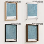 Strip below poster sky blue map of Jaipur