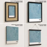 Strip below poster sky blue map of Jaipur