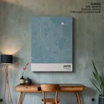 Strip below poster sky blue map of Jaipur