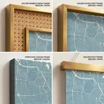 Strip below poster sky blue map of Jakarta