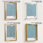 Strip below poster sky blue map of Jakarta