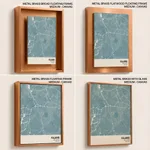 Strip below poster sky blue map of Kajang