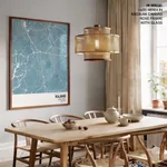 Strip below poster sky blue map of Kajang