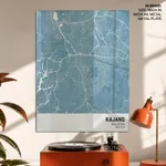 Strip below poster sky blue map of Kajang