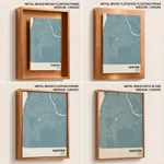 Strip below poster sky blue map of Khartoum