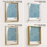 Strip below poster sky blue map of Khartoum