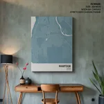 Strip below poster sky blue map of Khartoum