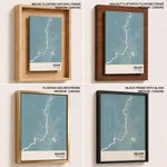 Strip below poster sky blue map of Kolkata
