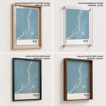 Strip below poster sky blue map of Kolkata