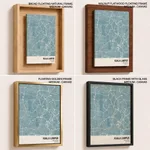 Strip below poster sky blue map of Kuala Lumpur