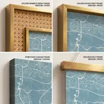 Strip below poster sky blue map of Kuala Lumpur