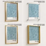 Strip below poster sky blue map of Kuala Lumpur