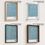 Strip below poster sky blue map of Lahore
