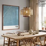 Strip below poster sky blue map of Lahore