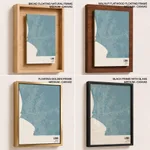 Strip below poster sky blue map of Lima