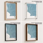 Strip below poster sky blue map of Lima
