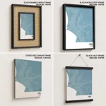 Strip below poster sky blue map of Lima