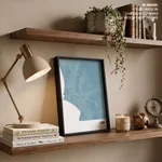Strip below poster sky blue map of Lima