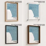 Strip below poster sky blue map of Los Angeles