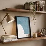 Strip below poster sky blue map of Los Angeles