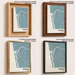 Strip below poster sky blue map of Mangalore
