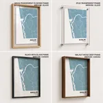 Strip below poster sky blue map of Mangalore