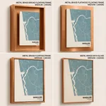 Strip below poster sky blue map of Mangalore