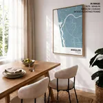 Strip below poster sky blue map of Mangalore