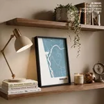 Strip below poster sky blue map of Mangalore