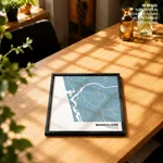 Strip below poster sky blue map of Mangalore