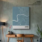 Strip below poster sky blue map of Nanded